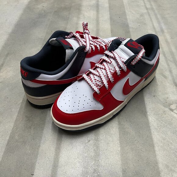 Nike Dunk Low Men's Boston Red Sox White Navy Blue Red IM2222 100 - New - Picture 1 of 6